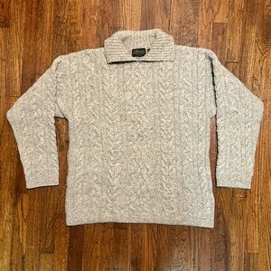 Men's Classic Turtleneck Sweater in Light Gray